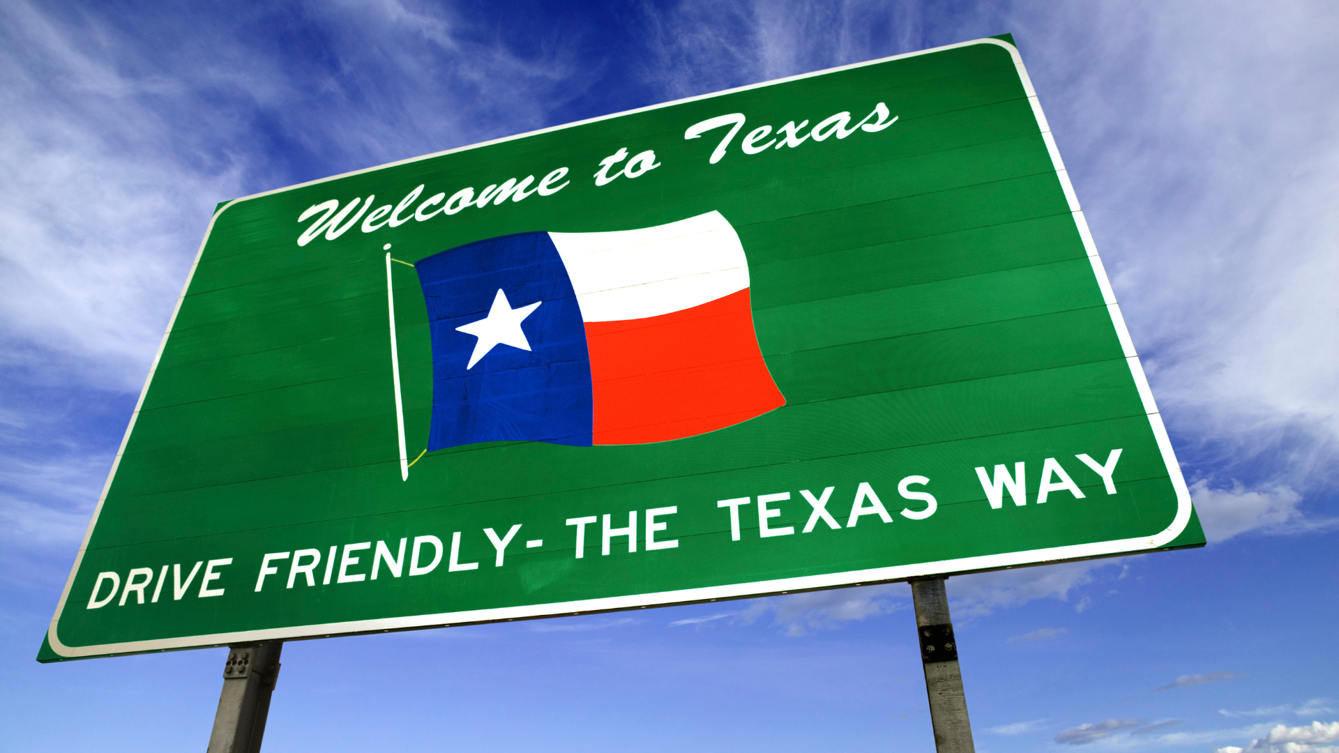 Image of welcome to texas sign